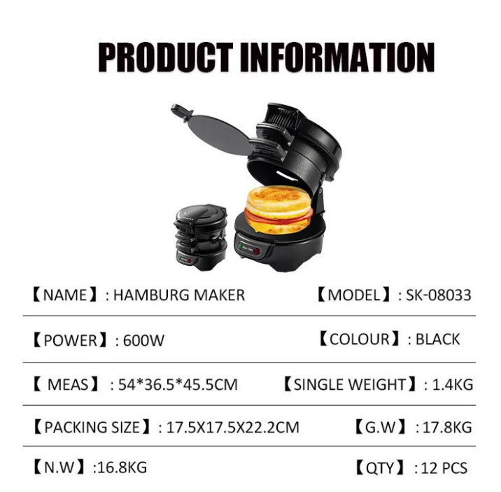 Miniatura 5 de maquina Sokany para hacer hamburguesas